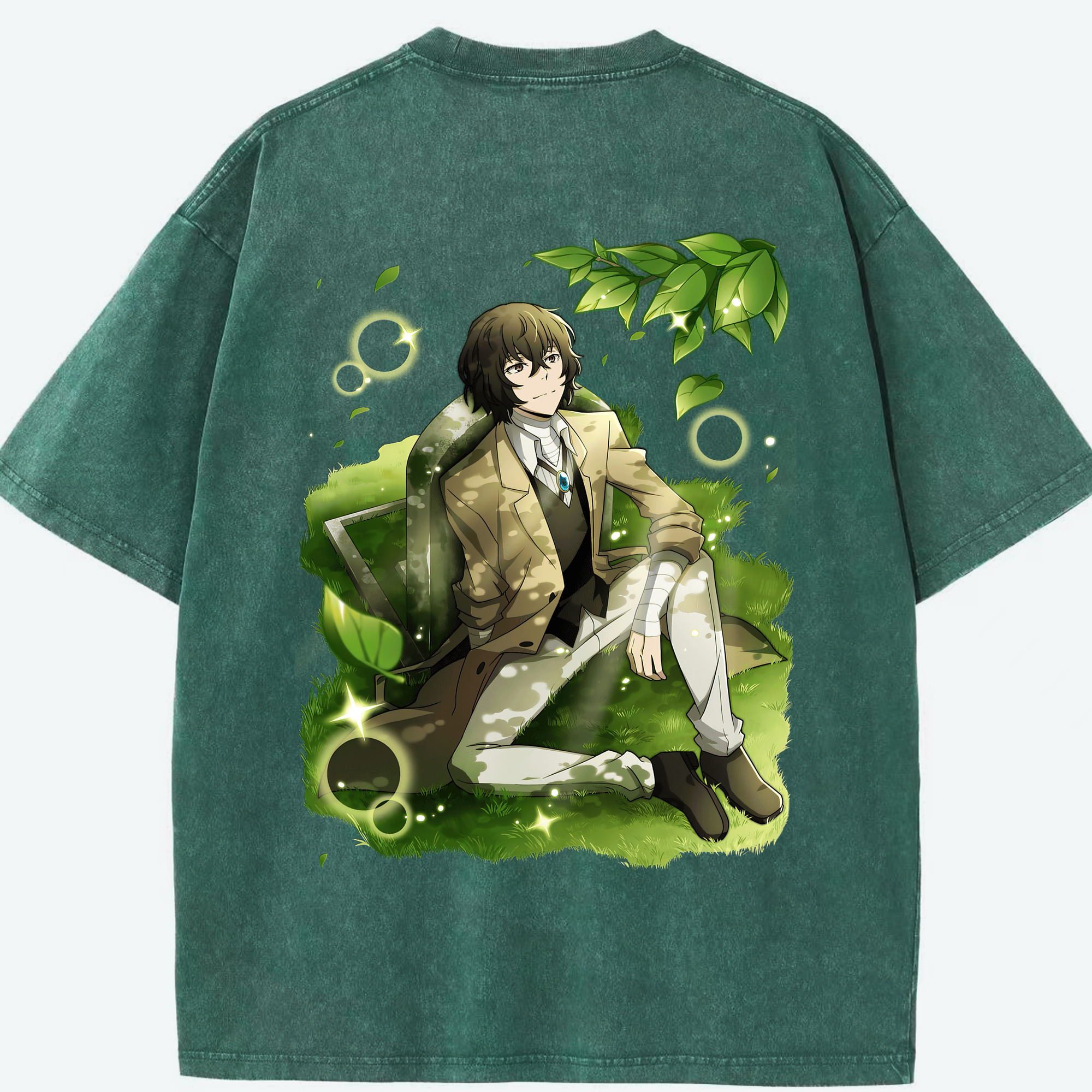 （画像用） 文豪ストレイドッグス Bungo Stray Dogs 綿100% ヴィンテージ風 半袖Tシャツ（背面プリント）